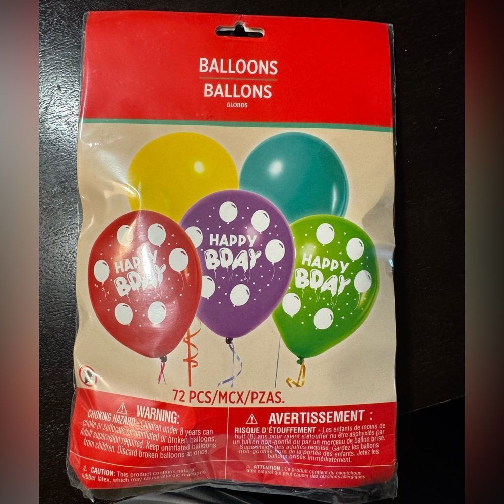Happy Bday Balloons - Multicolor Pack